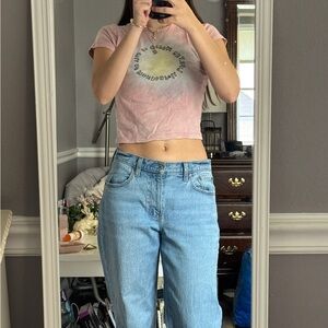 Urban Outfitters Pink Graphic Crop Top